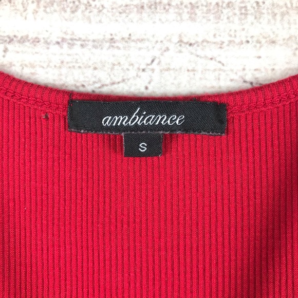 Ambiance V-Neck Strappy Short Sleeve Shirt - Picture 6 of 9